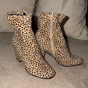 Steve Madden Leopard Print Ankle Boots